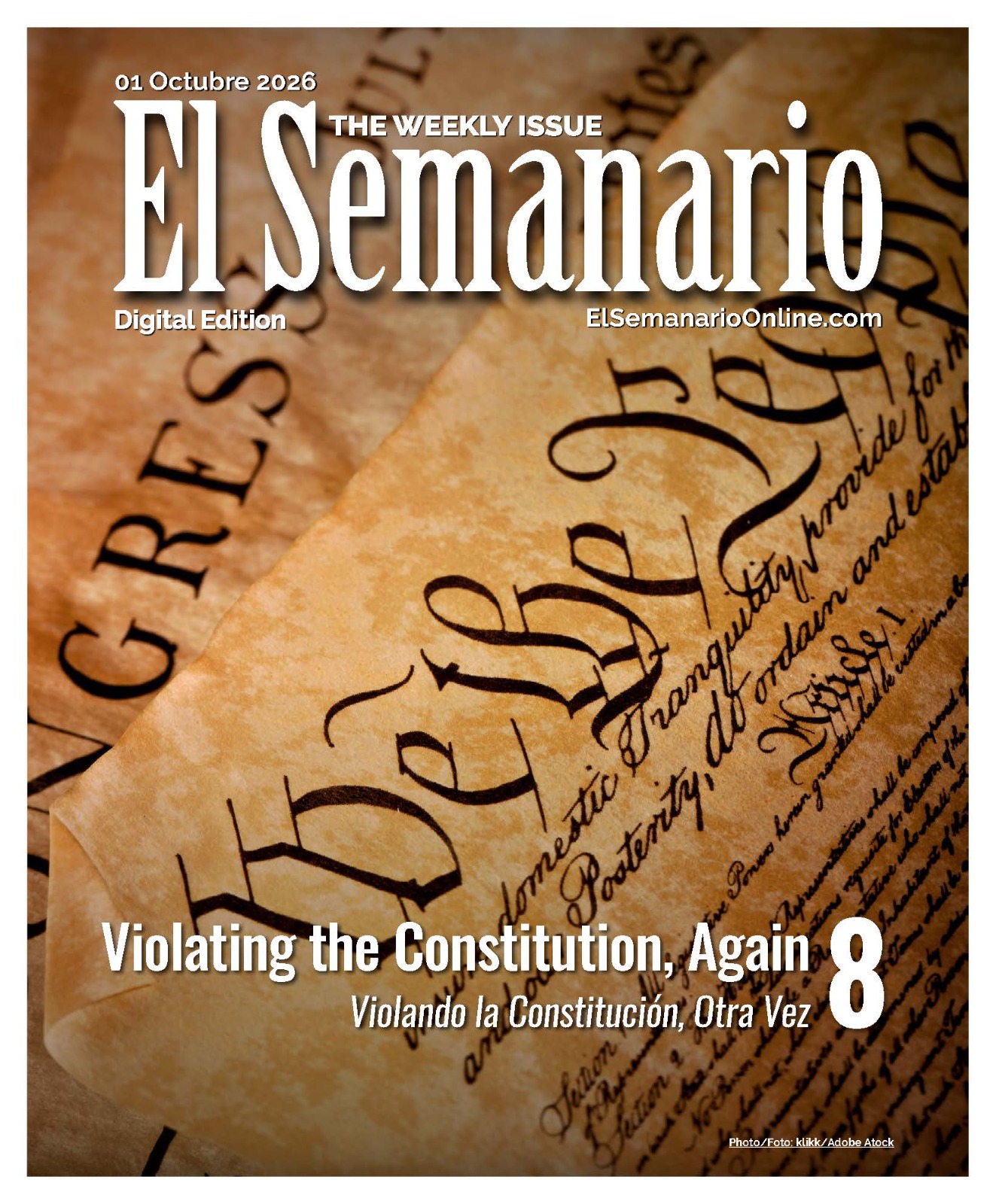 The weekly Issue el Semanario 01 10 26